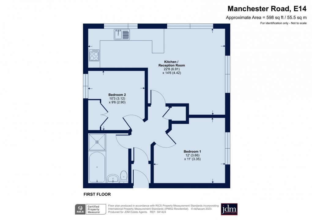 Floorplan for Island Gardens, Isle Of Dogs, London