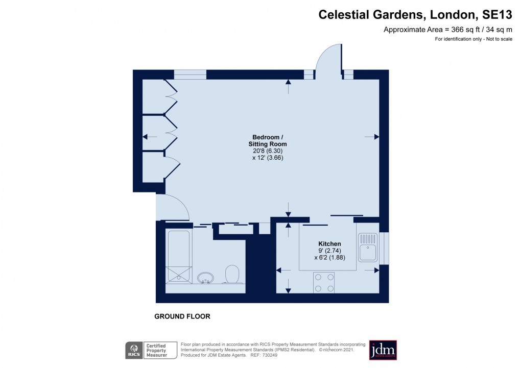 Floorplan for Celestial Gardens, London