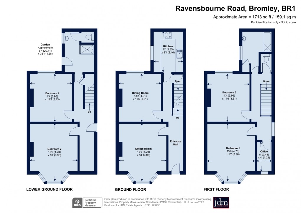 Floorplan for Ravensbourne Road, Bromley, Kent