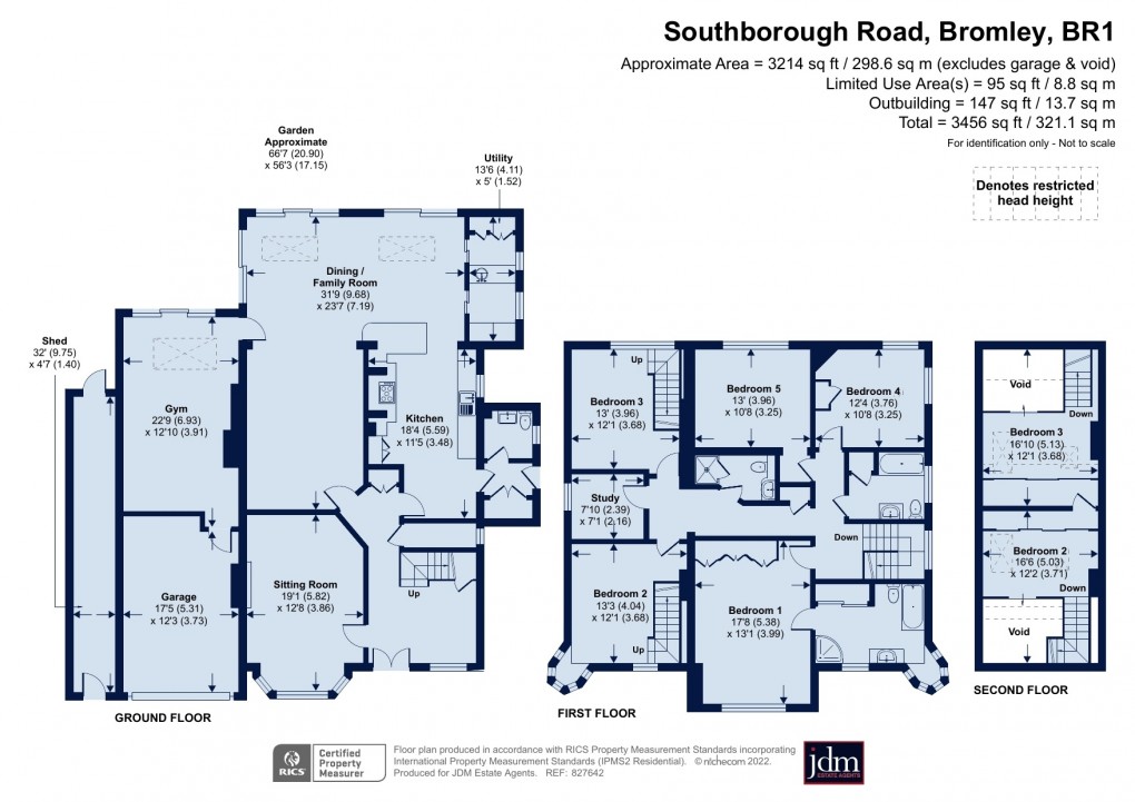 Floorplan for Bickley, Bromley, Kent