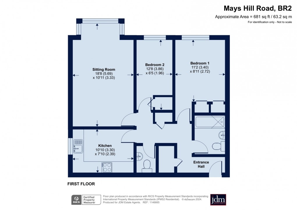 Floorplan for Mays Hill Road, Bromley