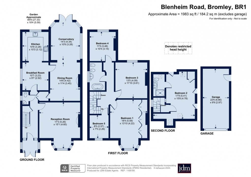 Floorplan for Blenheim Road, Bromley