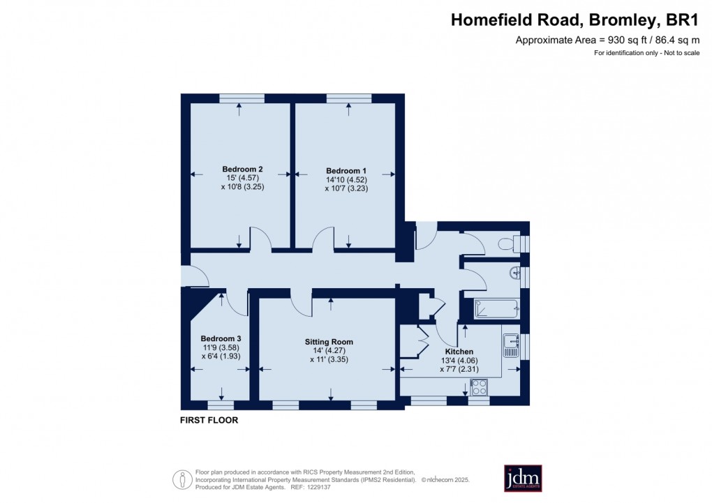 Floorplan for Homefield Road, Bromley