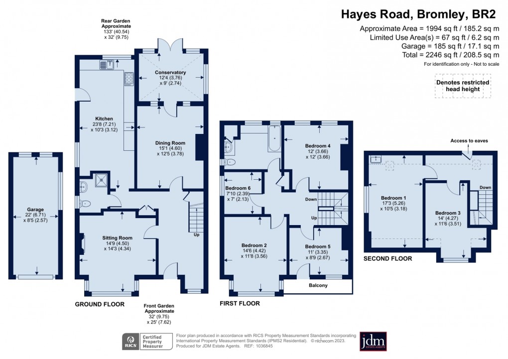 Floorplan for Hayes Road, Bromley, Kent