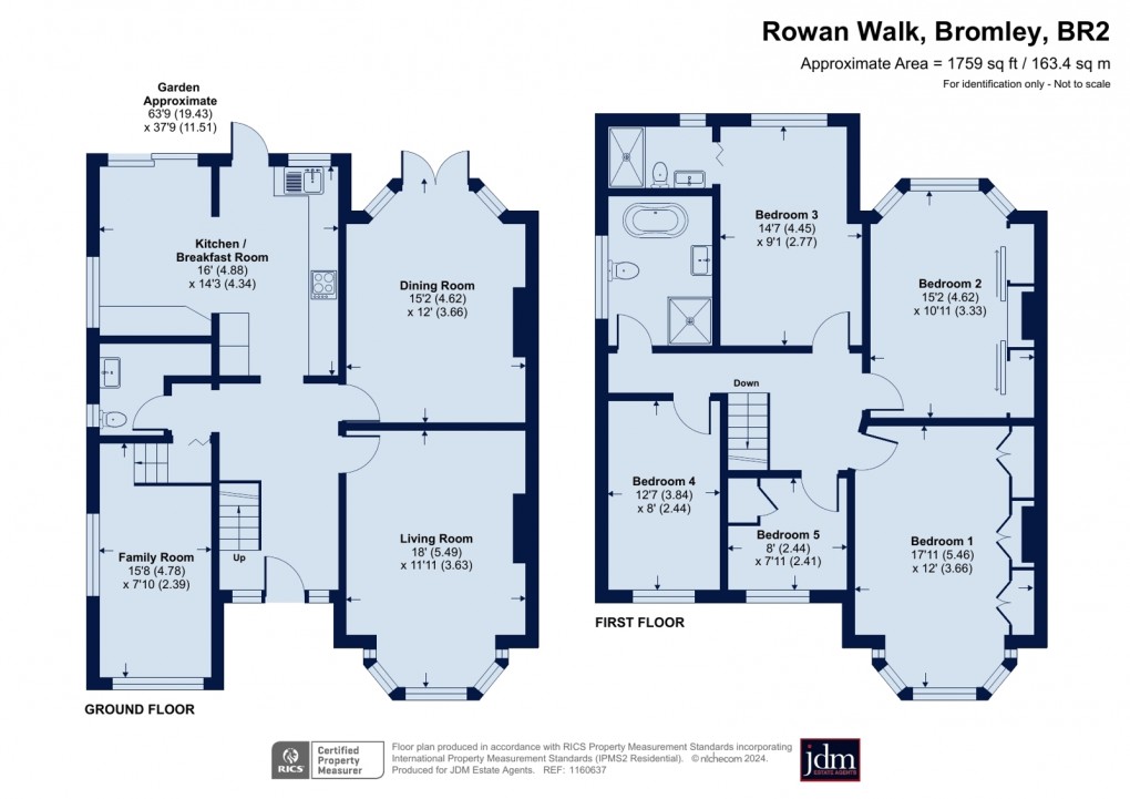 Floorplan for Rowan Walk, Bromley, Kent