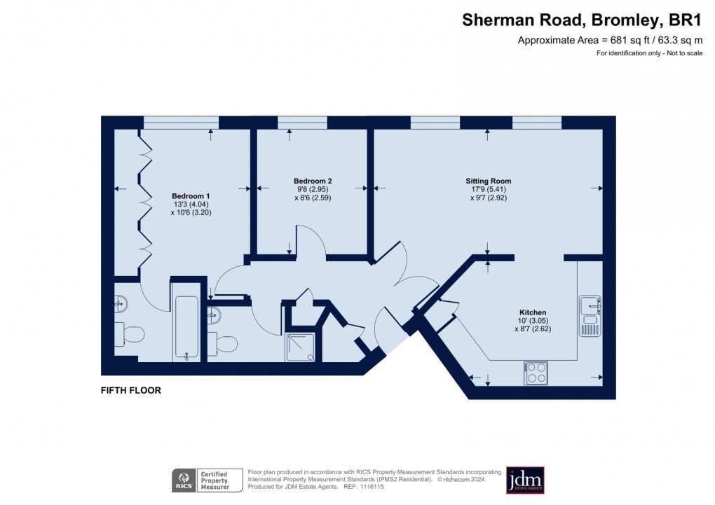 Floorplan for Sherman Road, Bromley