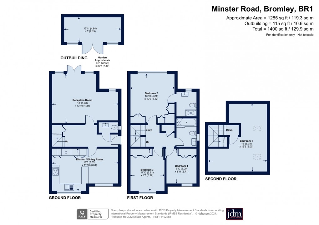 Floorplan for Minster Road, Bromley