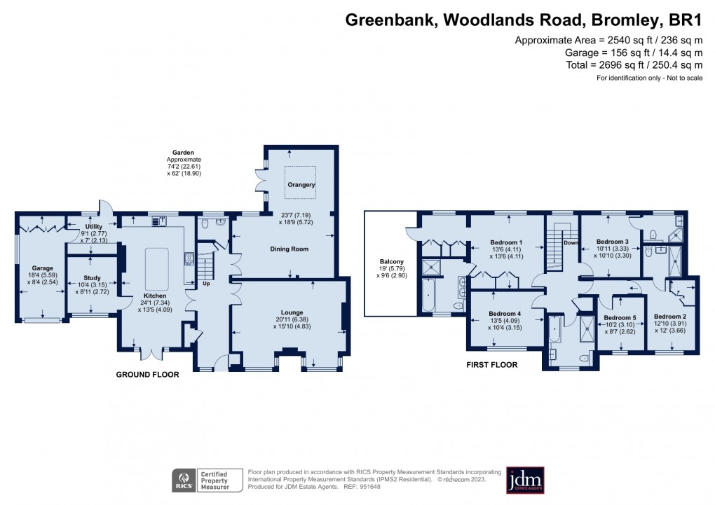 Floorplan for Bickley, Kent