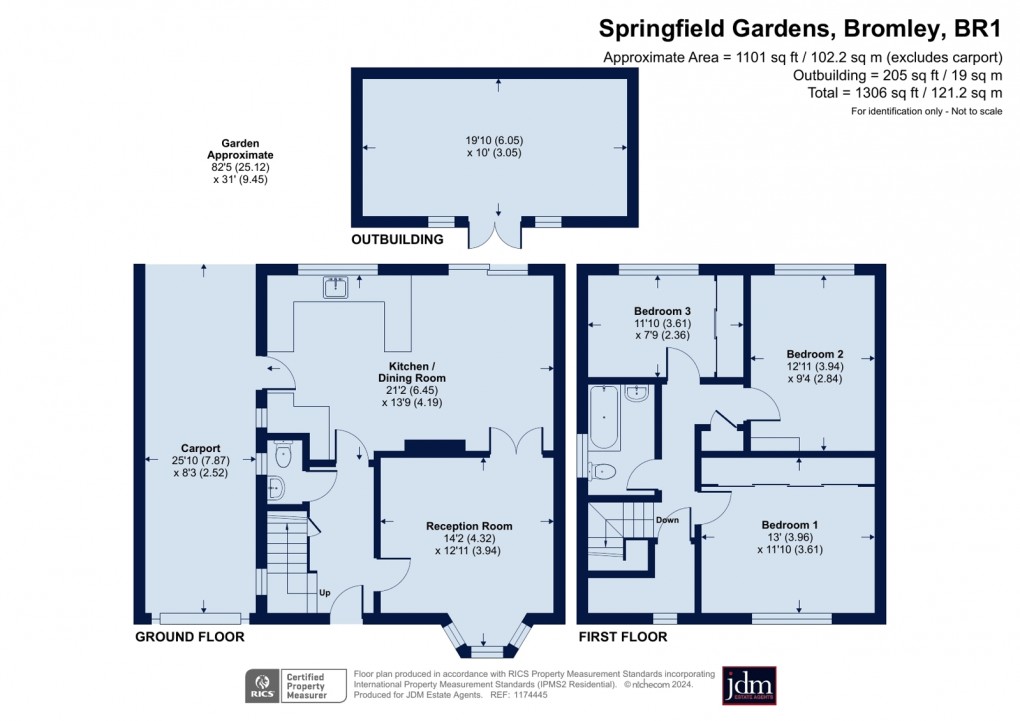 Floorplan for Bickley, Bromley, Kent