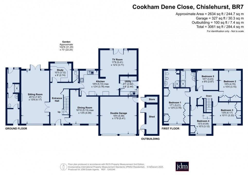 Floorplan for Cookham Dene Close, Chislehurst, Kent