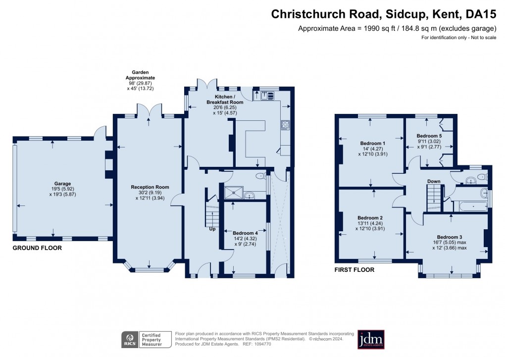 Floorplan for Sidcup, Kent