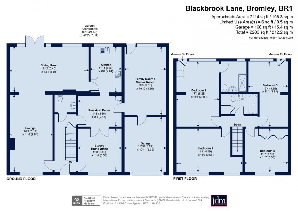 Floorplan for Bickley, Kent