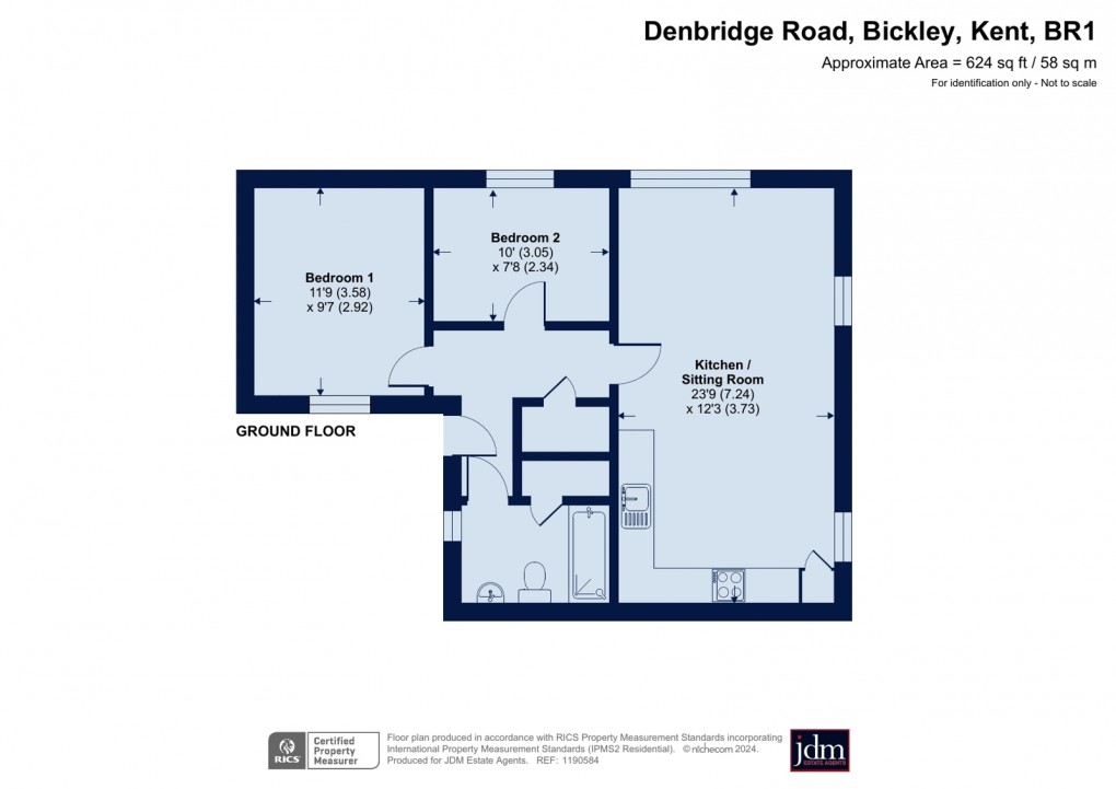 Floorplan for Bickley, Kent