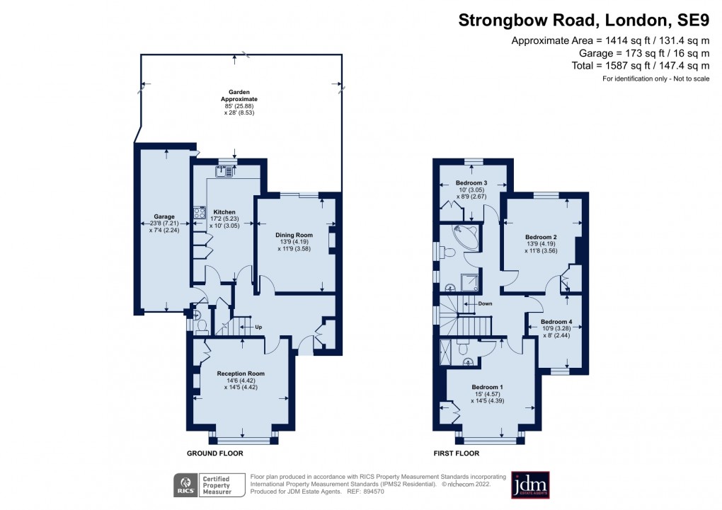 Floorplan for Strongbow Road, Eltham, London