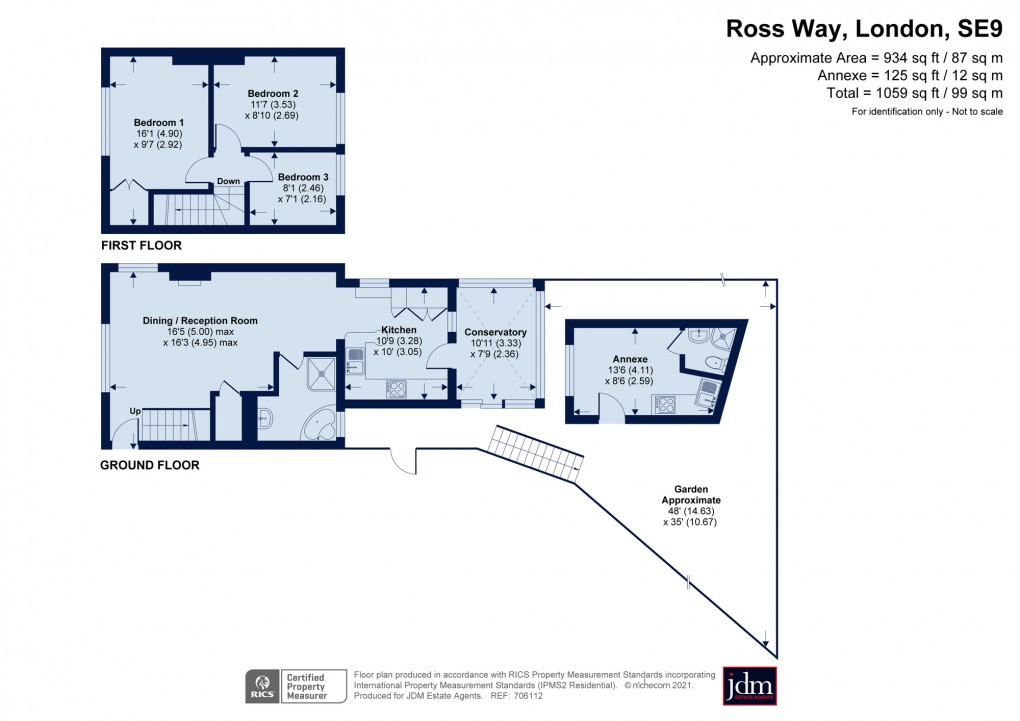 Floorplan for Ross Way, Eltham, London