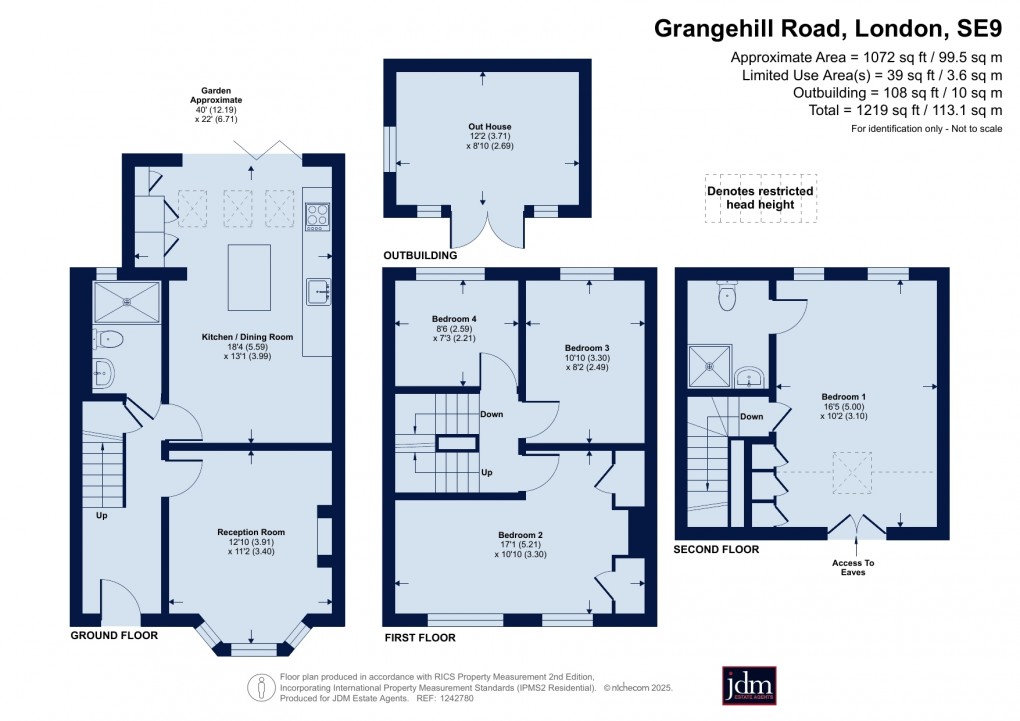 Floorplan for Grangehill Road, Eltham, London