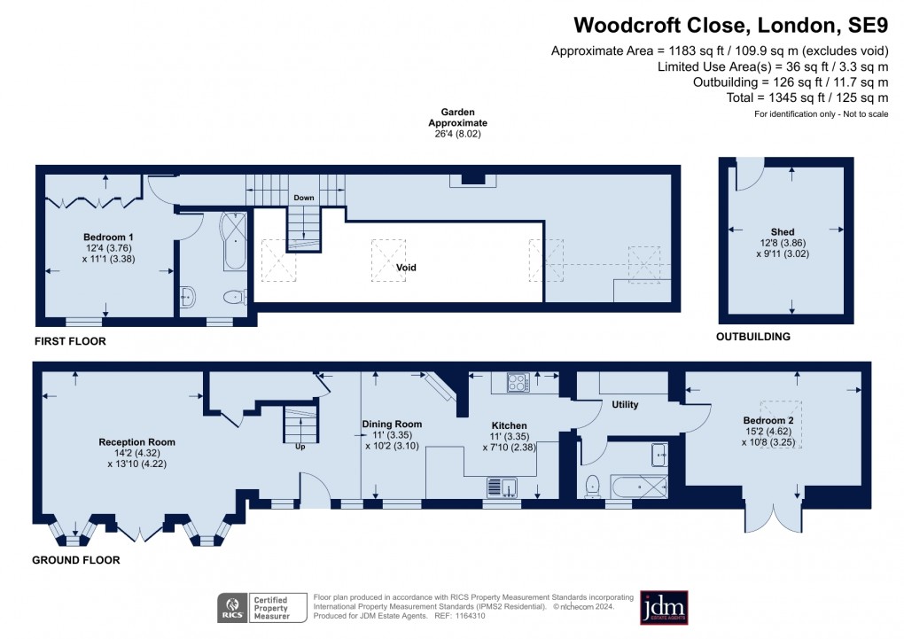 Floorplan for Woodcroft Close, Eltham, London