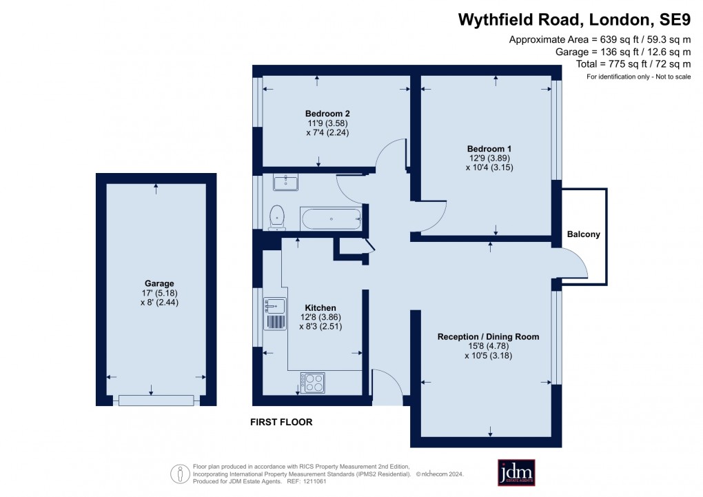 Floorplan for Wythfield Road, Eltham, Greenwich