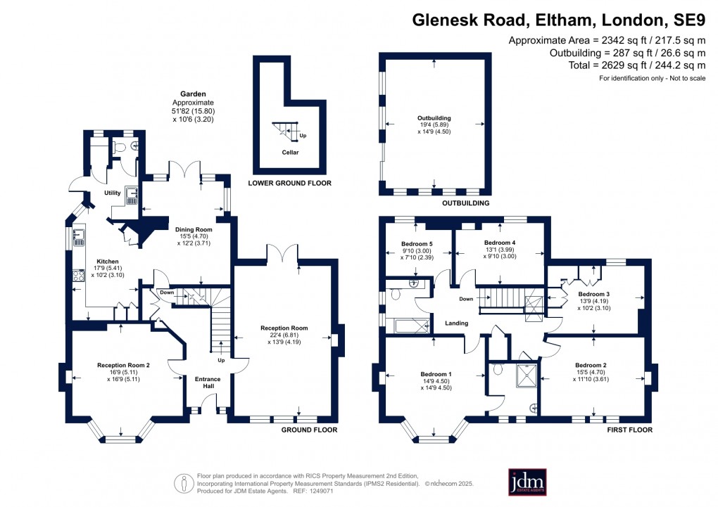 Floorplan for Glenesk Road, Eltham, London