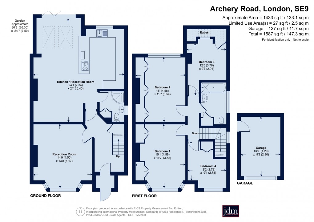 Floorplan for Archery Road, Eltham, London