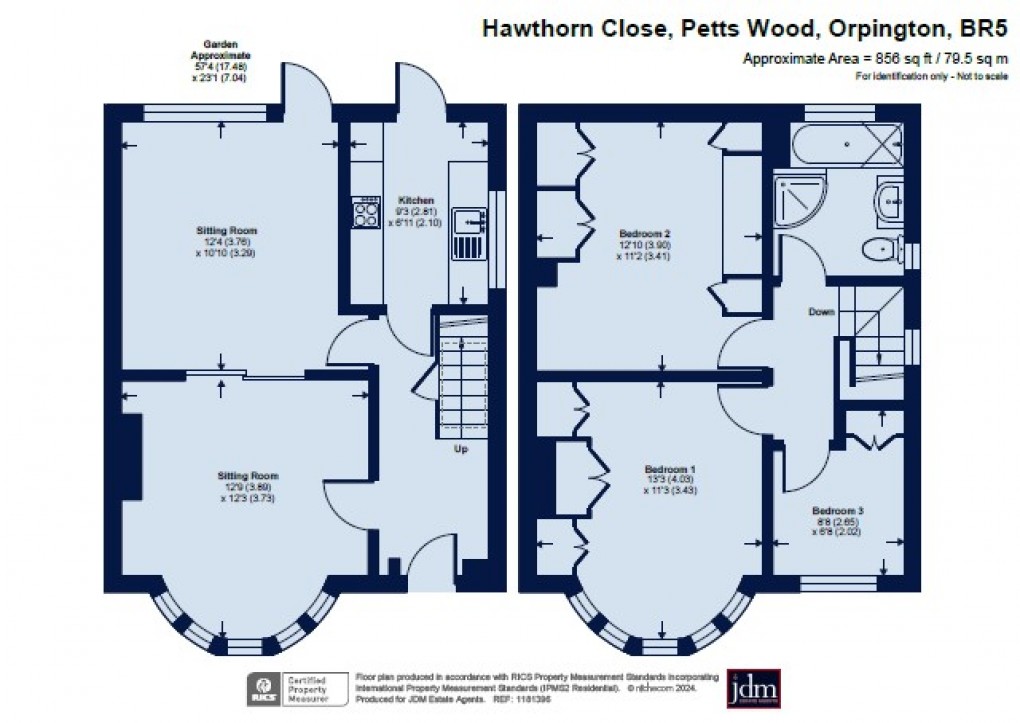 Floorplan for Hawthorn Close, Petts Wood, Kent