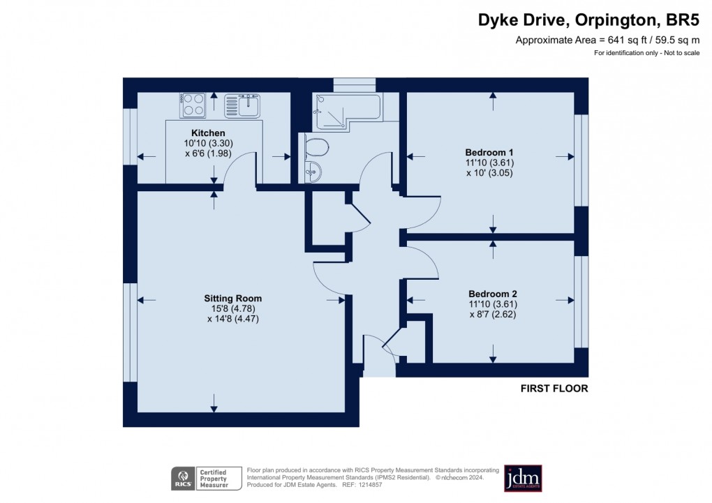 Floorplan for Dyke Drive, Orpington, Kent