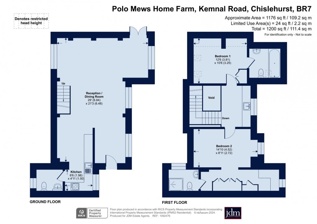 Floorplan for Kemnal Road, Chislehurst, Kent