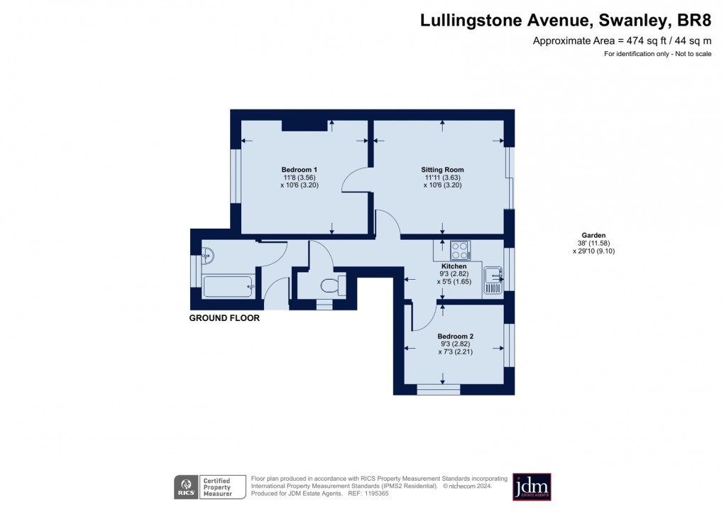 Floorplan for Lullingstone Avenue, Swanley, Kent