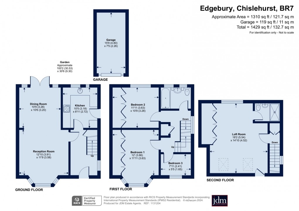 Floorplan for Edgebury, Chislehurst, Kent