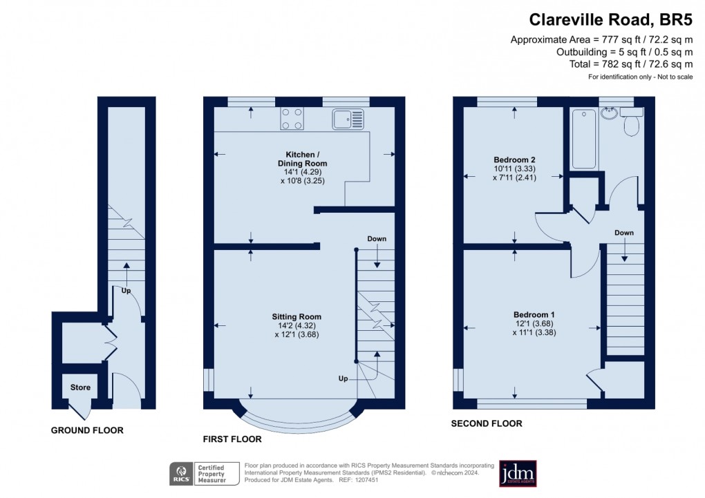 Floorplan for Clareville Road, Orpington