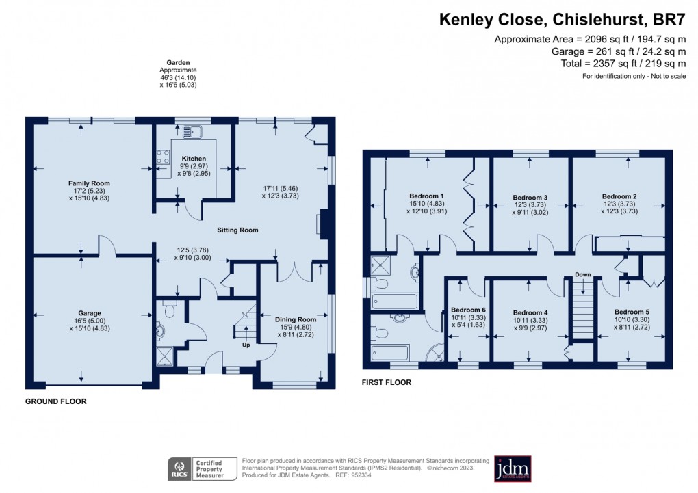 Floorplan for Kenley Close, Chislehurst, Kent