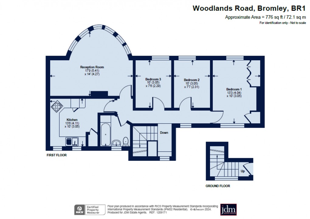 Floorplan for Woodlands Road, Bickley, Kent