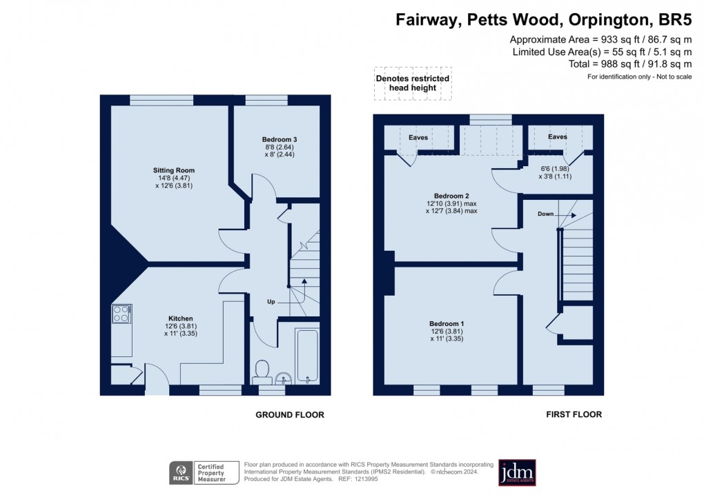 Floorplan for Petts Wood, Orpington