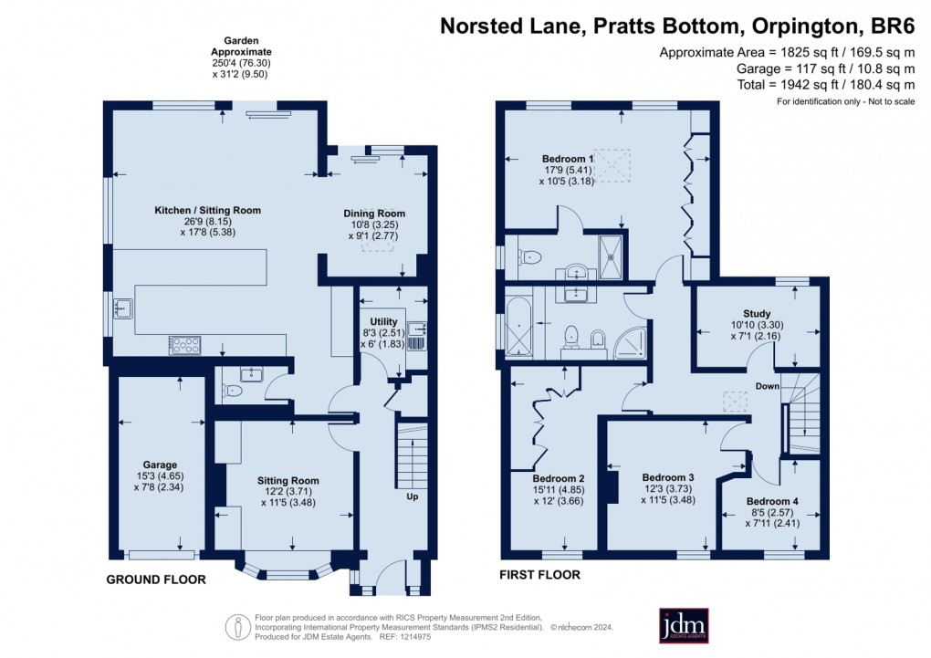 Floorplan for Pratts Bottom, Orpington