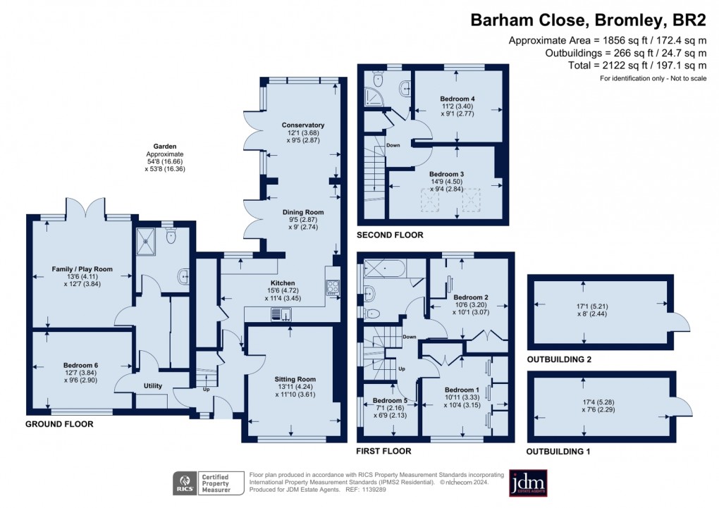 Floorplan for Barham Close, Bromley, Kent