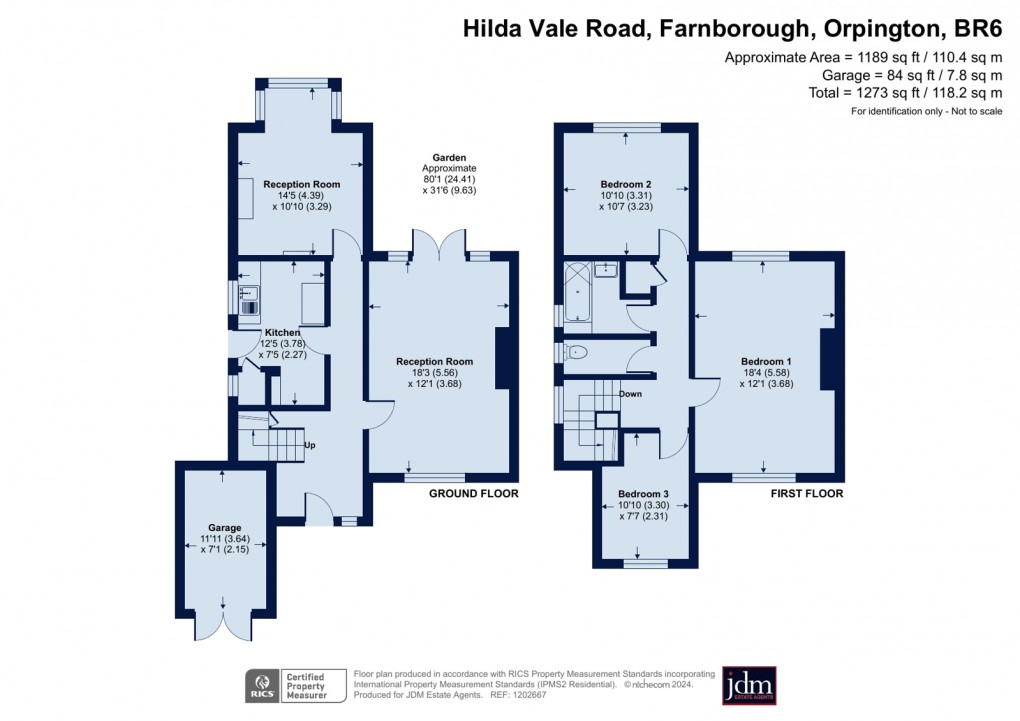 Floorplan for Farnborough, Orpington, Kent