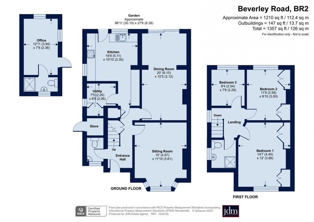 Floorplan for Beverley Road, Bromley, Kent