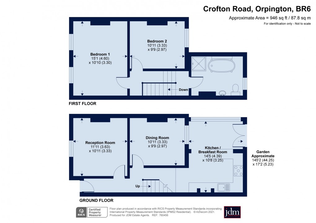 Floorplan for Crofton Road, Orpington, Kent