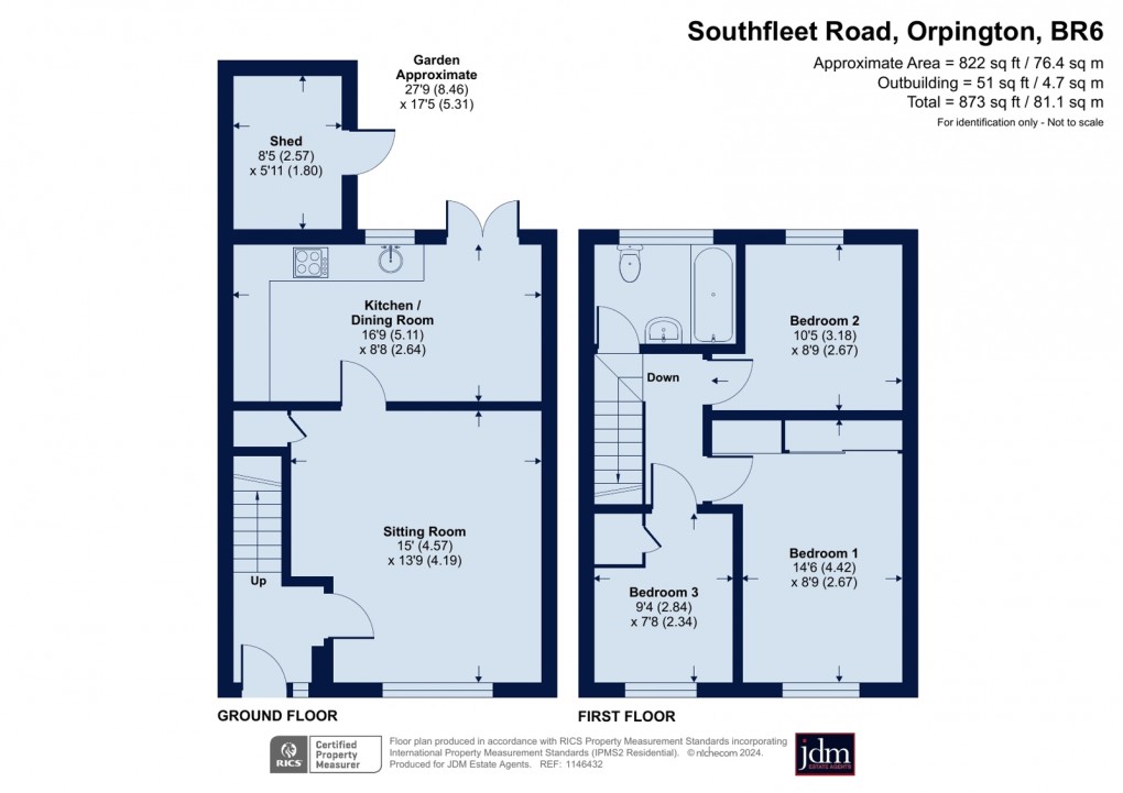 Floorplan for Southfleet Road, Orpington, Kent