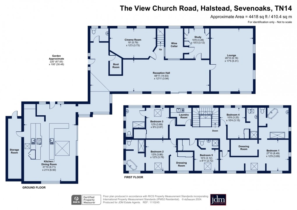 Floorplan for Halstead, Sevenoaks, Kent