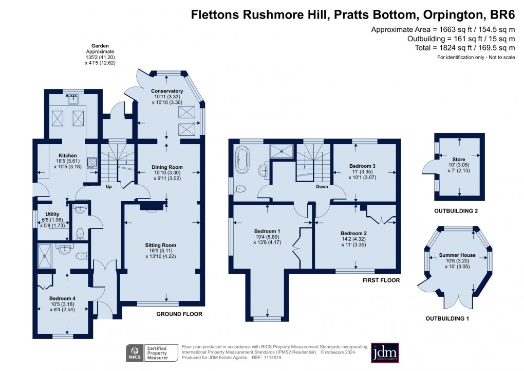 Floorplan for Pratts Bottom, Orpington, Kent