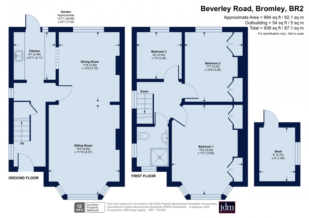 Floorplan for Beverley Road, Bromley, Kent