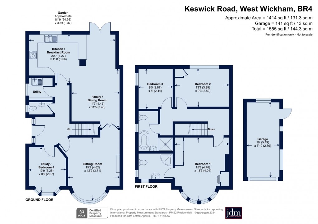 Floorplan for Keswick Road, West Wickham, Kent