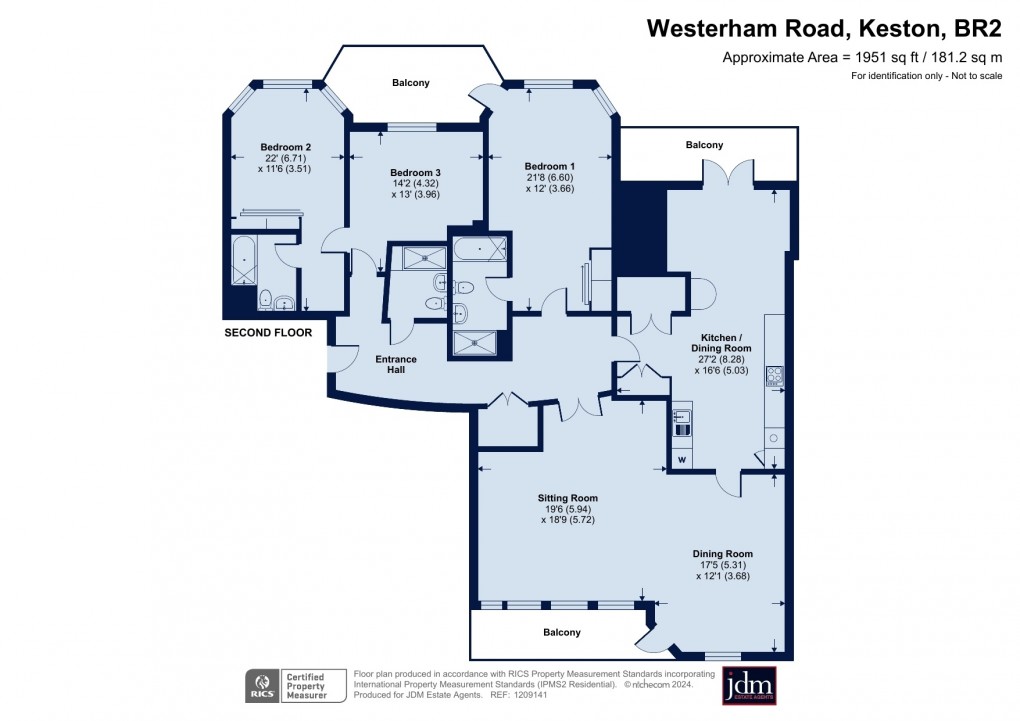 Floorplan for Westerham Road, Keston, Kent