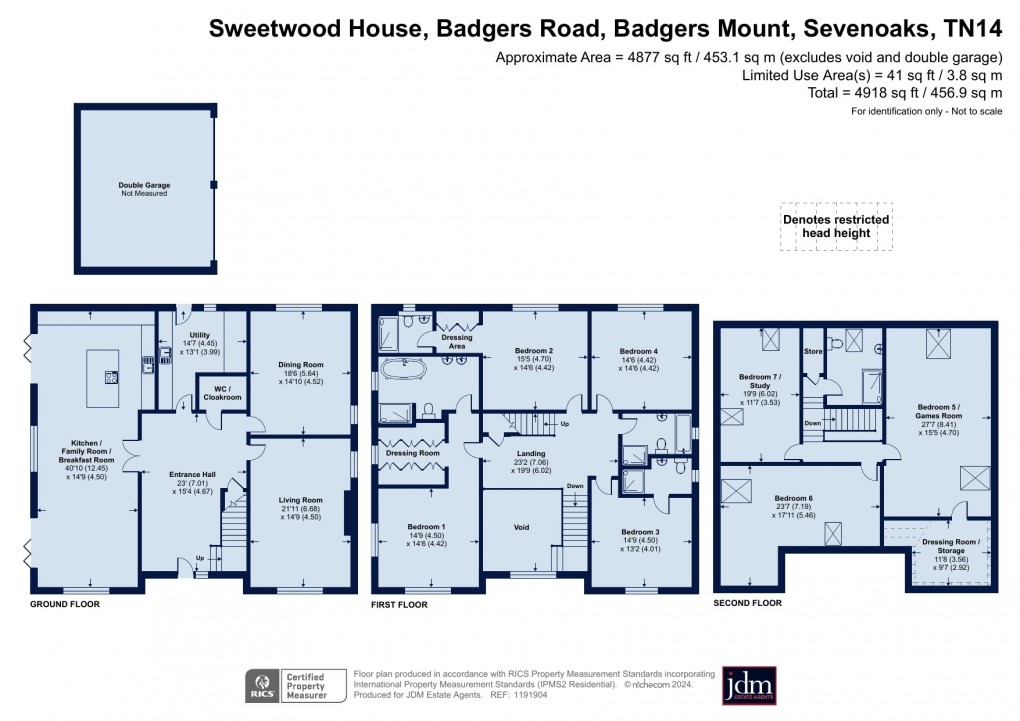 Floorplan for Badgers Mount, Sevenoaks, Kent