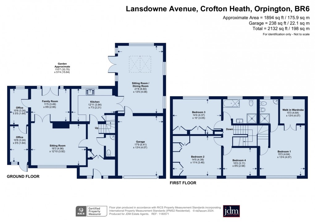 Floorplan for Crofton Heath, Orpington, Kent