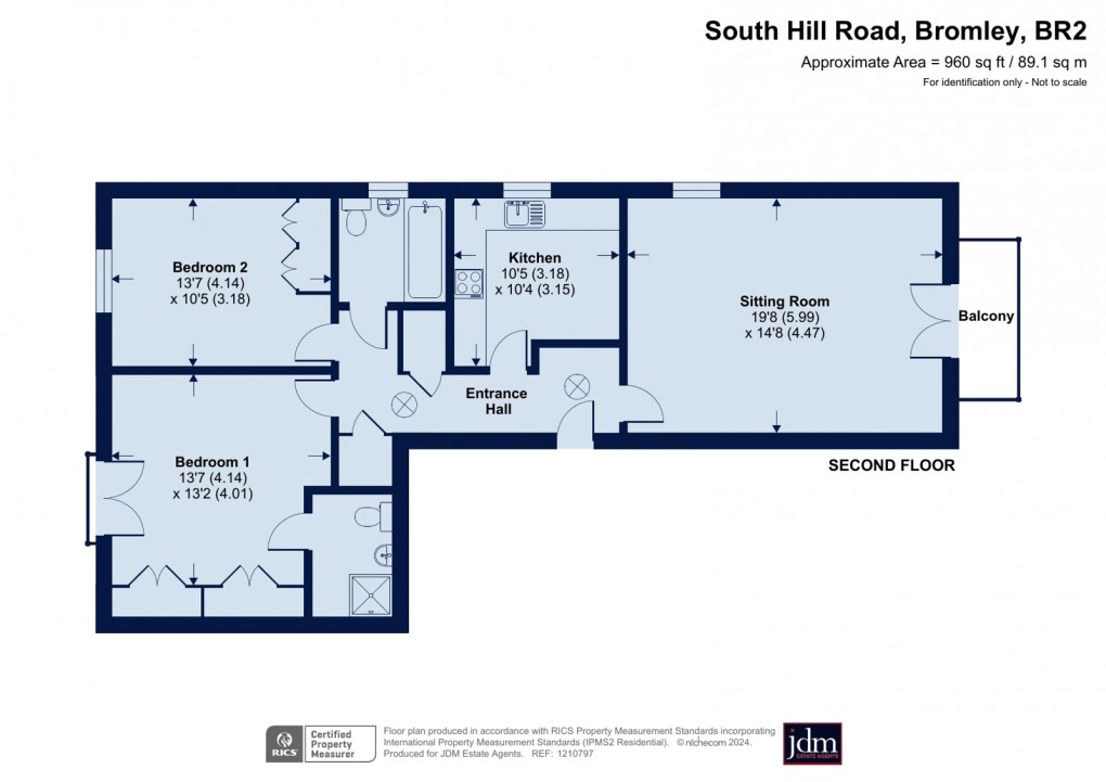 Floorplan for South Hill Road, Bromley, Kent