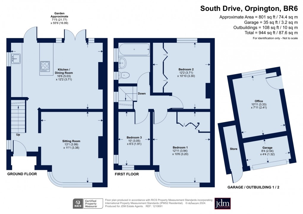 Floorplan for South Drive, Orpington, Kent