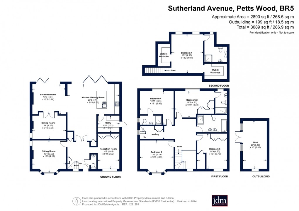 Floorplan for Sutherland Avenue, Petts Wood