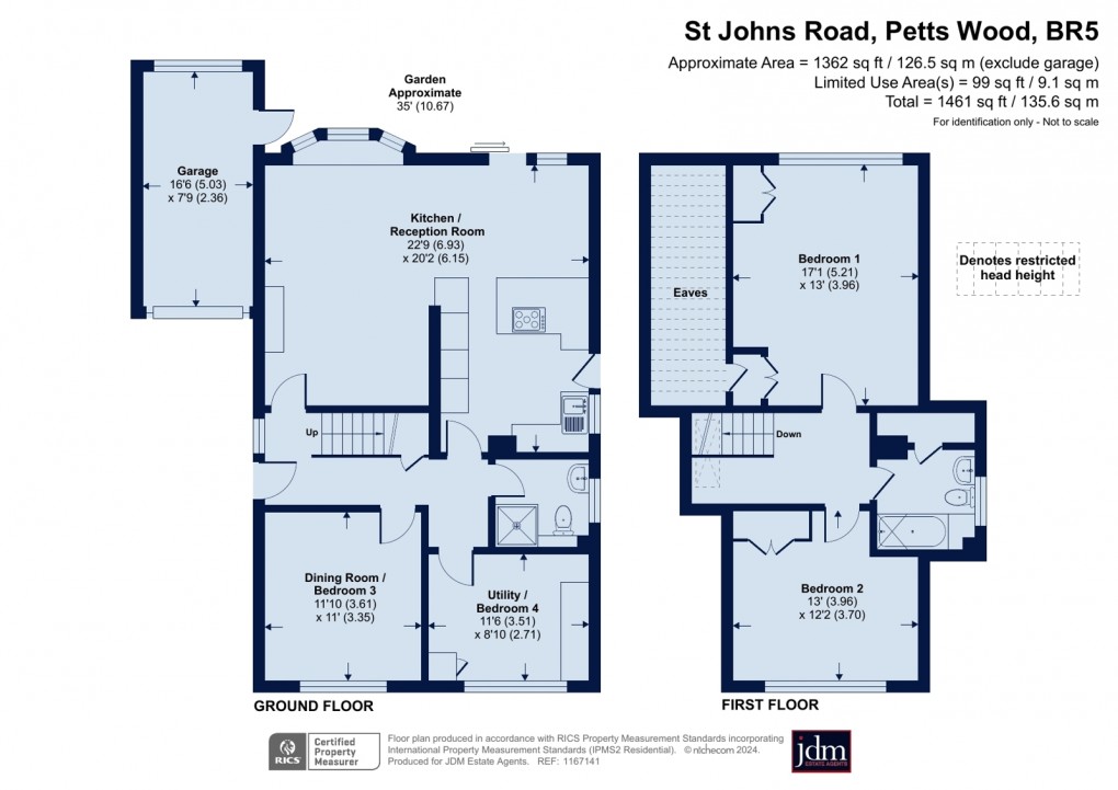 Floorplan for St Johns Road, Petts Wood, Kent